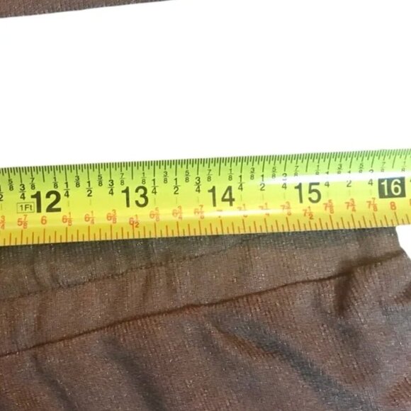 Anthropologie Dolan Two Piece Crop Top Shorts Set L NWOT Brown Shimmer Lounge - Picture 11 of 12